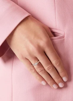Diamond Point Witgouden Ringen|Diamanten Ringen<Witgouden ring, 0.25 ct diamant, Hearts & Arrows