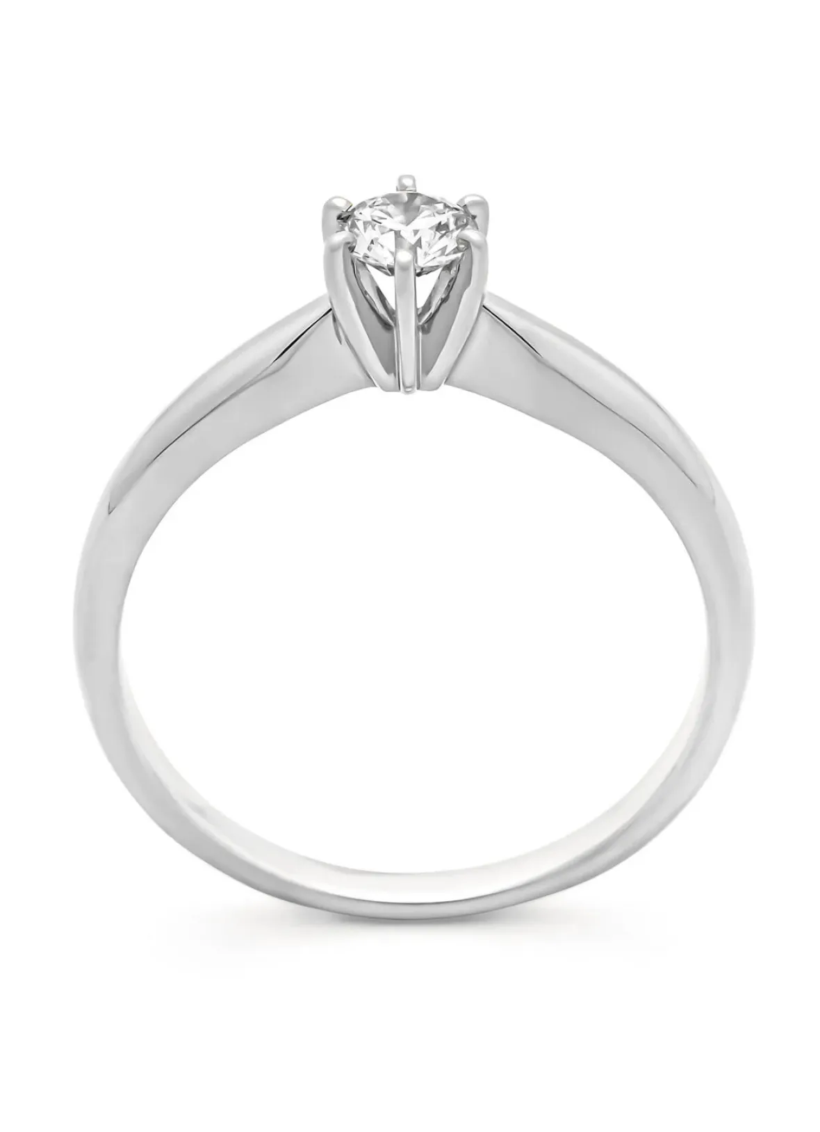 Diamond Point Witgouden Ringen|Diamanten Ringen<Witgouden ring, 0.25 ct diamant, Hearts & Arrows