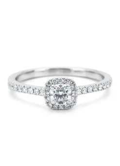 Diamond Point Witgouden Ringen|Diamanten Ringen<Witgouden ring, 0.52 ct diamant, Hearts & Arrows