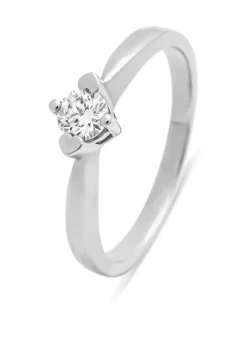 Diamond Point Witgouden Ringen<Witgouden ring, 0.23 ct diamant, Hearts & Arrows