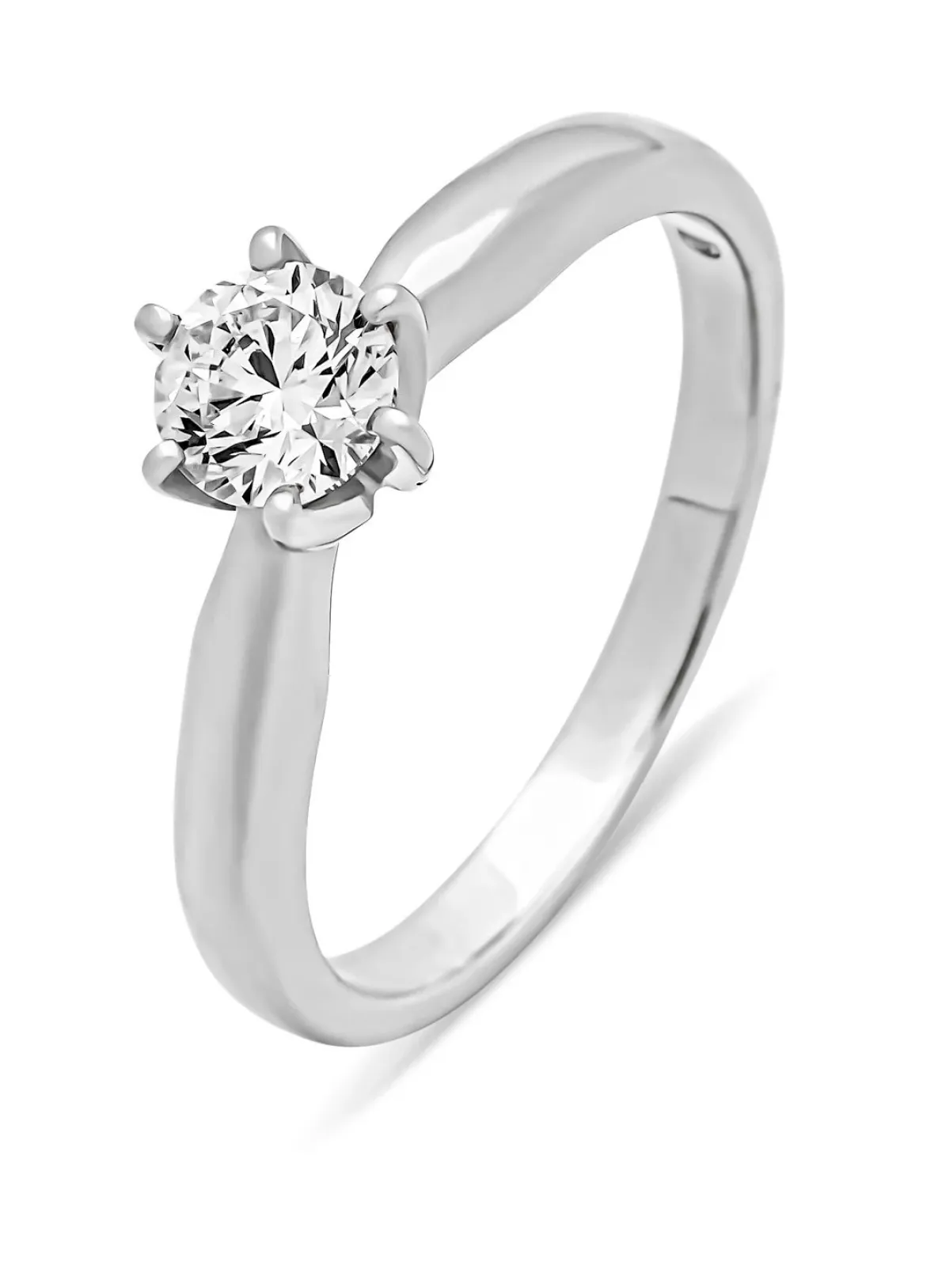 Diamond Point Witgouden Ringen|Diamanten Ringen<Witgouden ring, 0.50 ct diamant, Hearts & Arrows