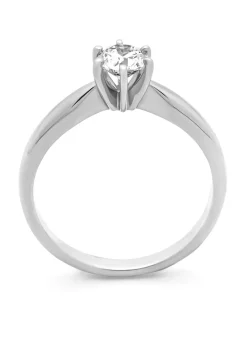 Diamond Point Witgouden Ringen|Diamanten Ringen<Witgouden ring, 0.50 ct diamant, Hearts & Arrows