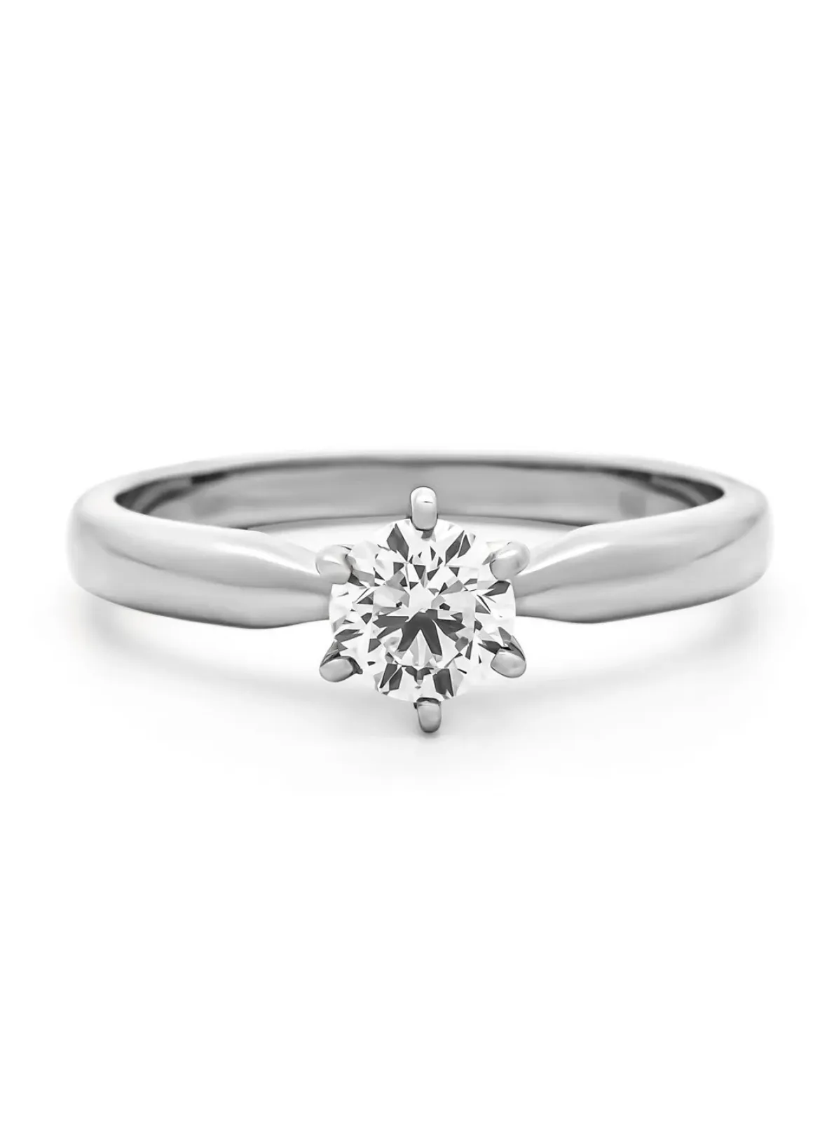Diamond Point Witgouden Ringen|Diamanten Ringen<Witgouden ring, 0.50 ct diamant, Hearts & Arrows