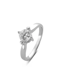 Diamond Point Witgouden Ringen<Witgouden ring, 0.70 ct diamant, Hearts & Arrows