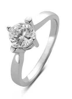 Diamond Point Witgouden Ringen|Diamanten Ringen<Witgouden ring, 1.24 ct diamant, Hearts & Arrows