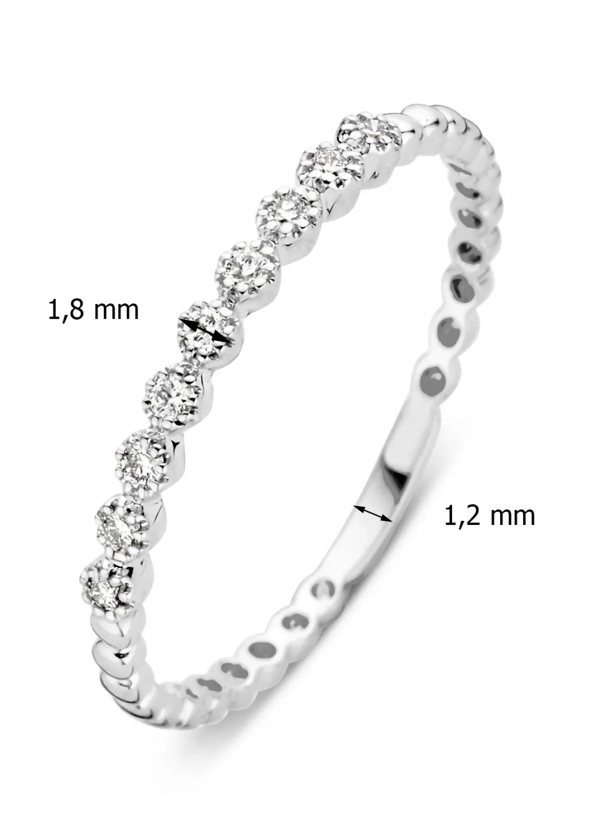 Diamond Point Witgouden Ringen|Diamanten Ringen<Witgouden ring, 0.09 ct diamant, Joy