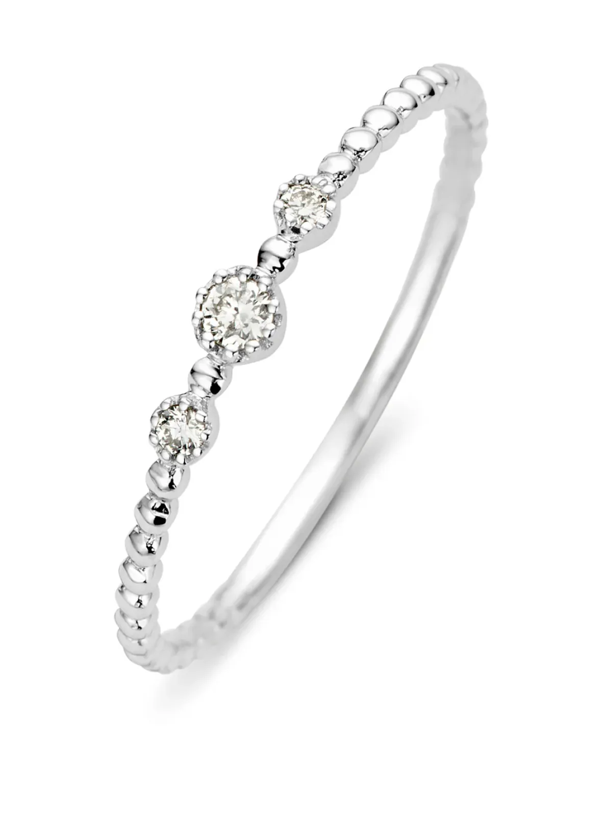 Diamond Point Witgouden Ringen|Diamanten Ringen<Witgouden ring, 0.07 ct diamant, Joy