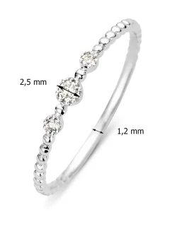 Diamond Point Witgouden Ringen|Diamanten Ringen<Witgouden ring, 0.07 ct diamant, Joy
