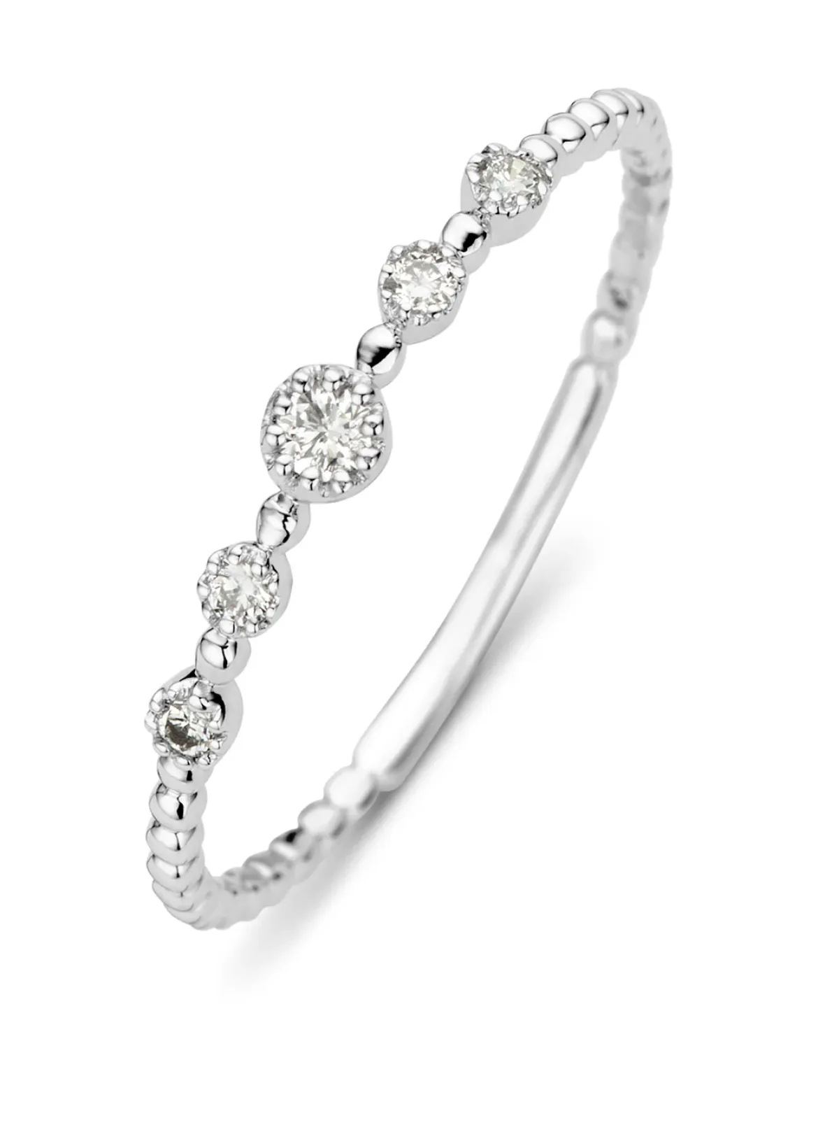 Diamond Point Witgouden Ringen|Diamanten Ringen<Witgouden ring, 0.09 ct diamant, Joy