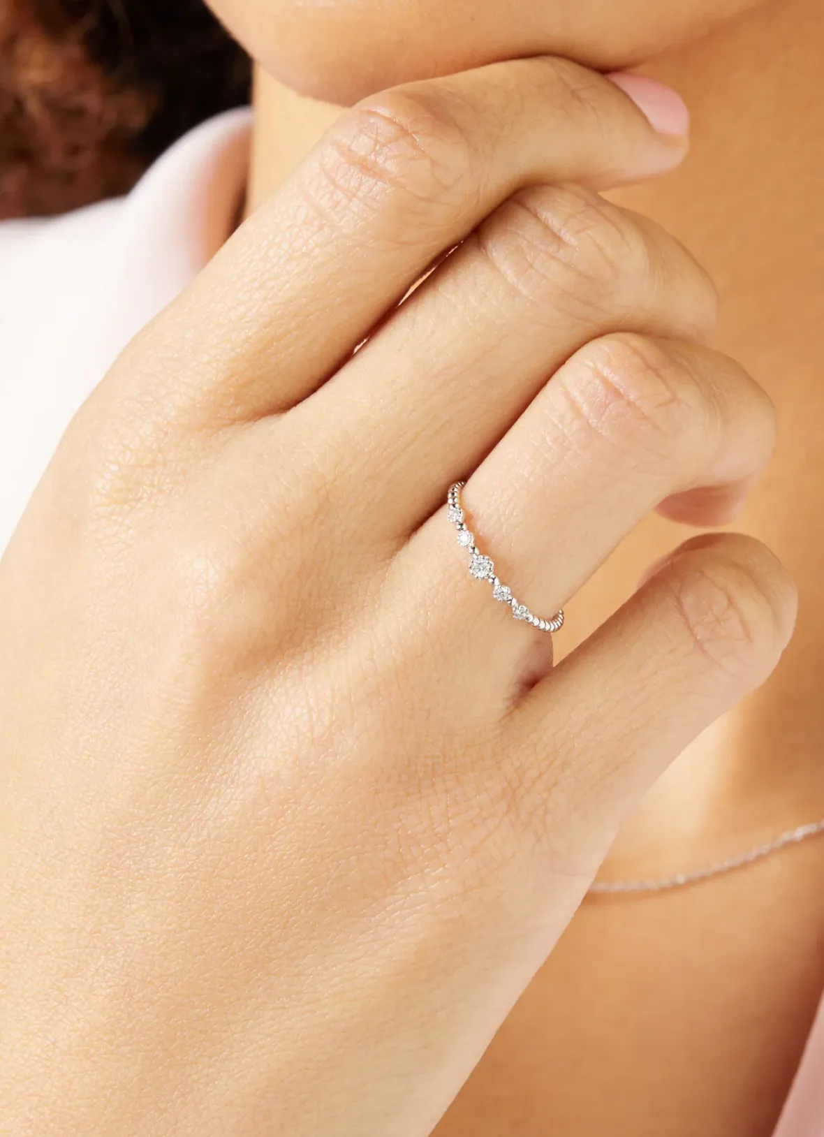 Diamond Point Witgouden Ringen|Diamanten Ringen<Witgouden ring, 0.09 ct diamant, Joy