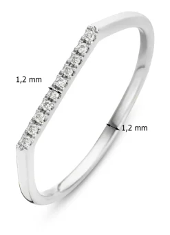 Diamond Point Witgouden Ringen|Diamanten Ringen<Witgouden ring, 0.04 ct diamant, Joy