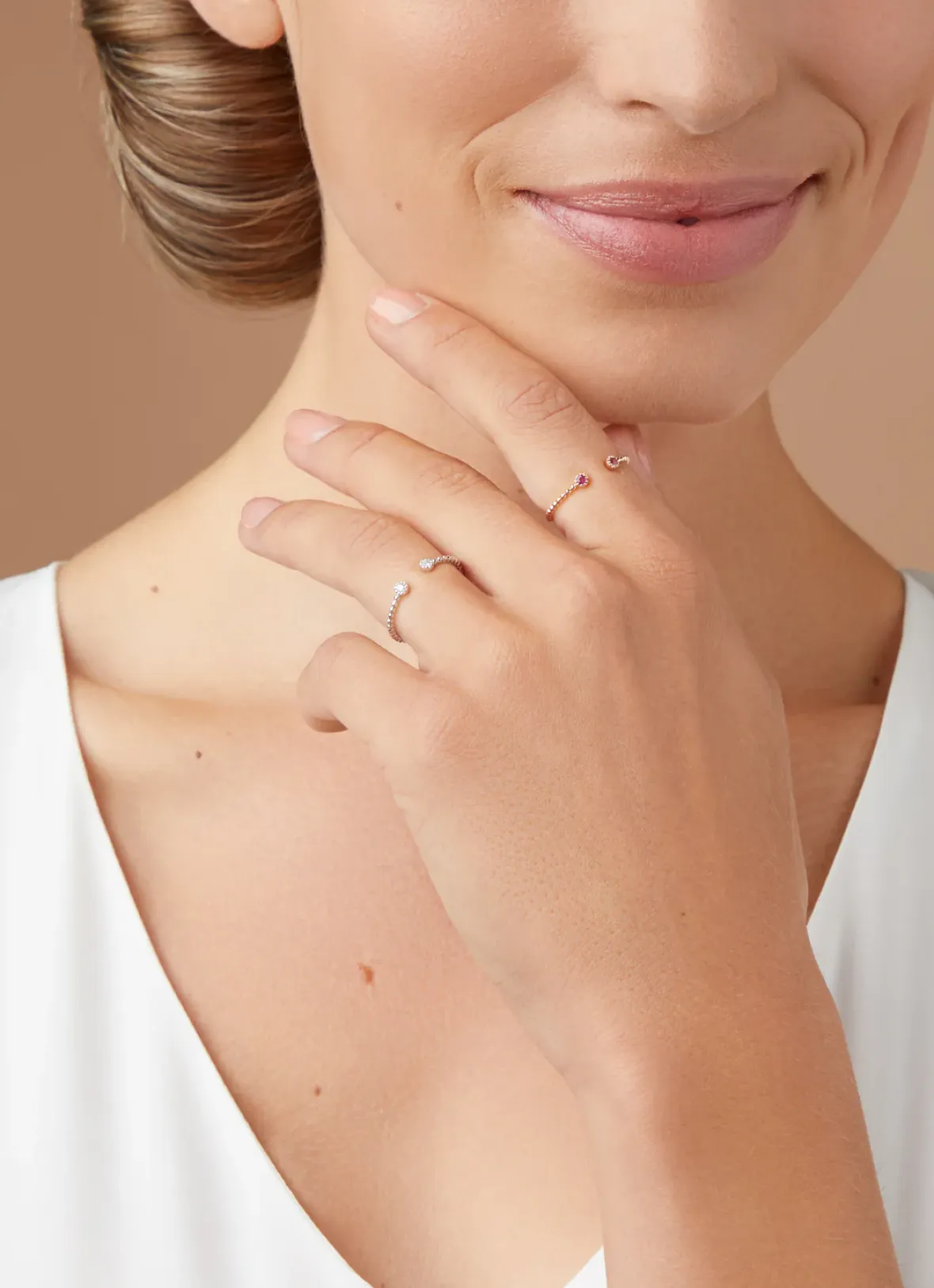 Diamond Point Witgouden Ringen|Diamanten Ringen<Witgouden ring, 0.06 ct diamant, Joy