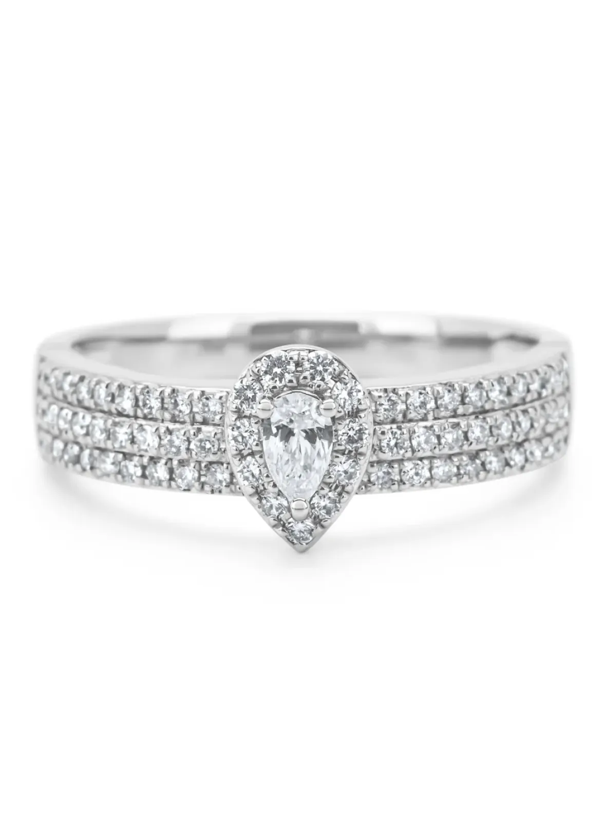 Diamond Point Witgouden Ringen|Diamanten Ringen<Witgouden ring, 0.35 ct diamant, Petite Romance