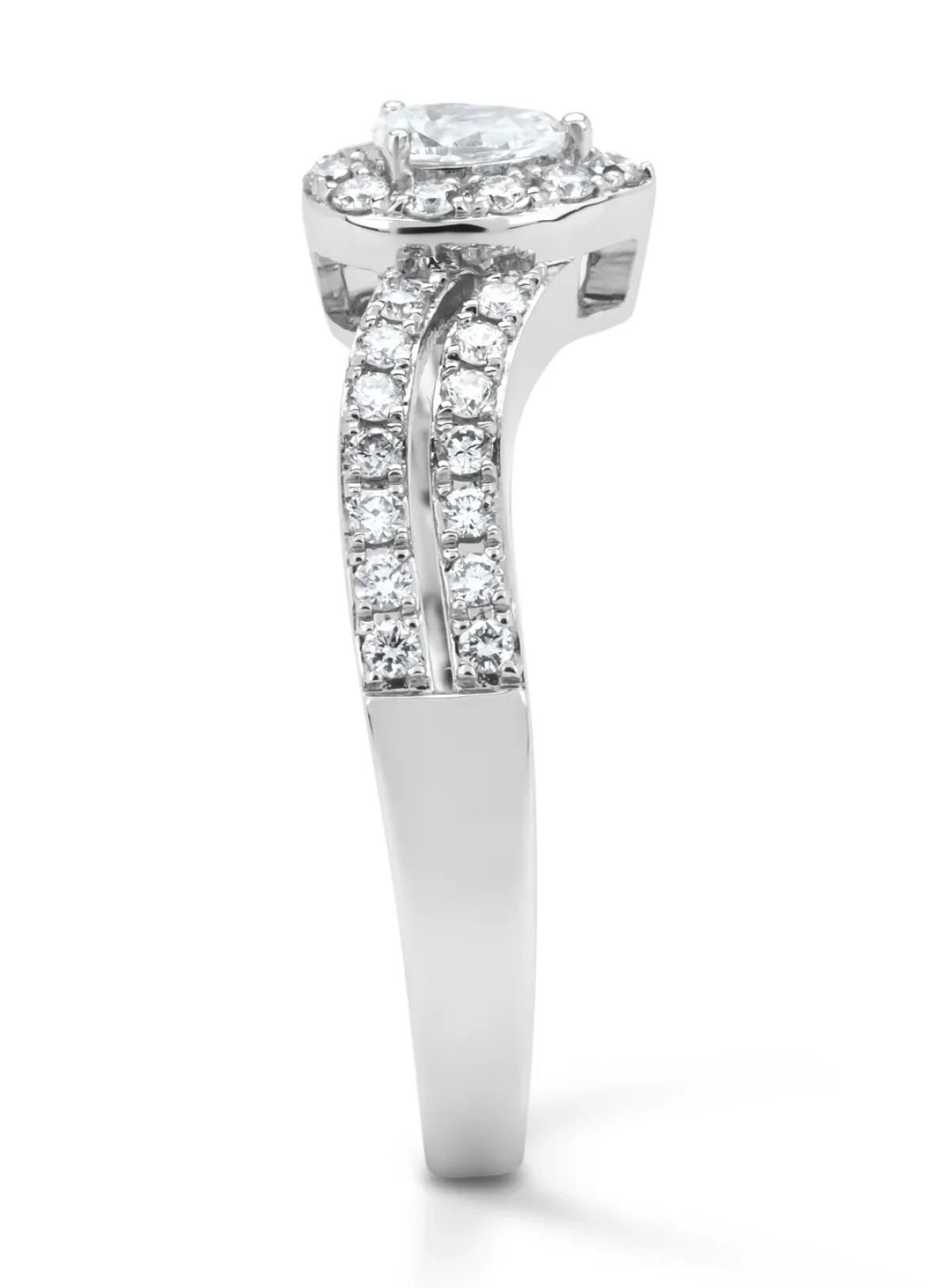Diamond Point Witgouden Ringen|Diamanten Ringen<Witgouden ring, 0.38 ct diamant, Petite Romance