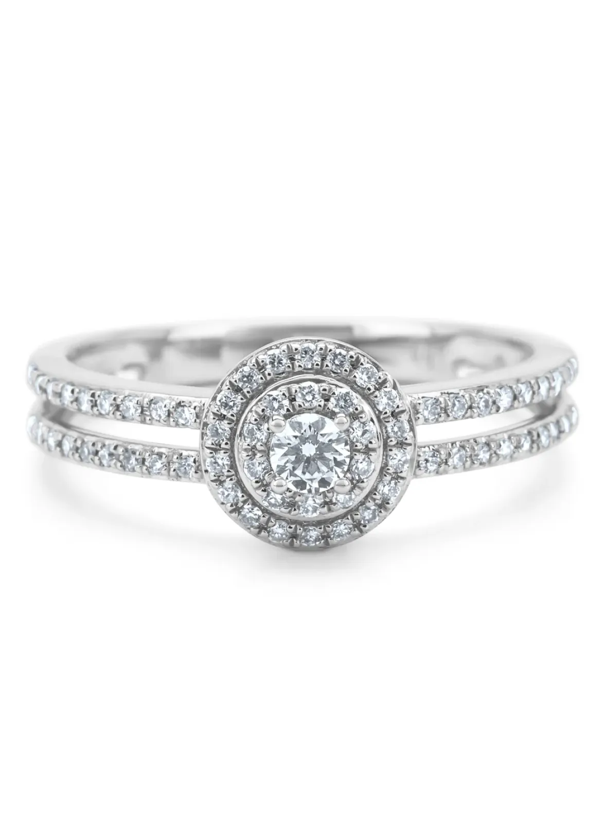 Diamond Point Witgouden Ringen|Diamanten Ringen<Witgouden ring, 0.28 ct diamant, Petite Romance