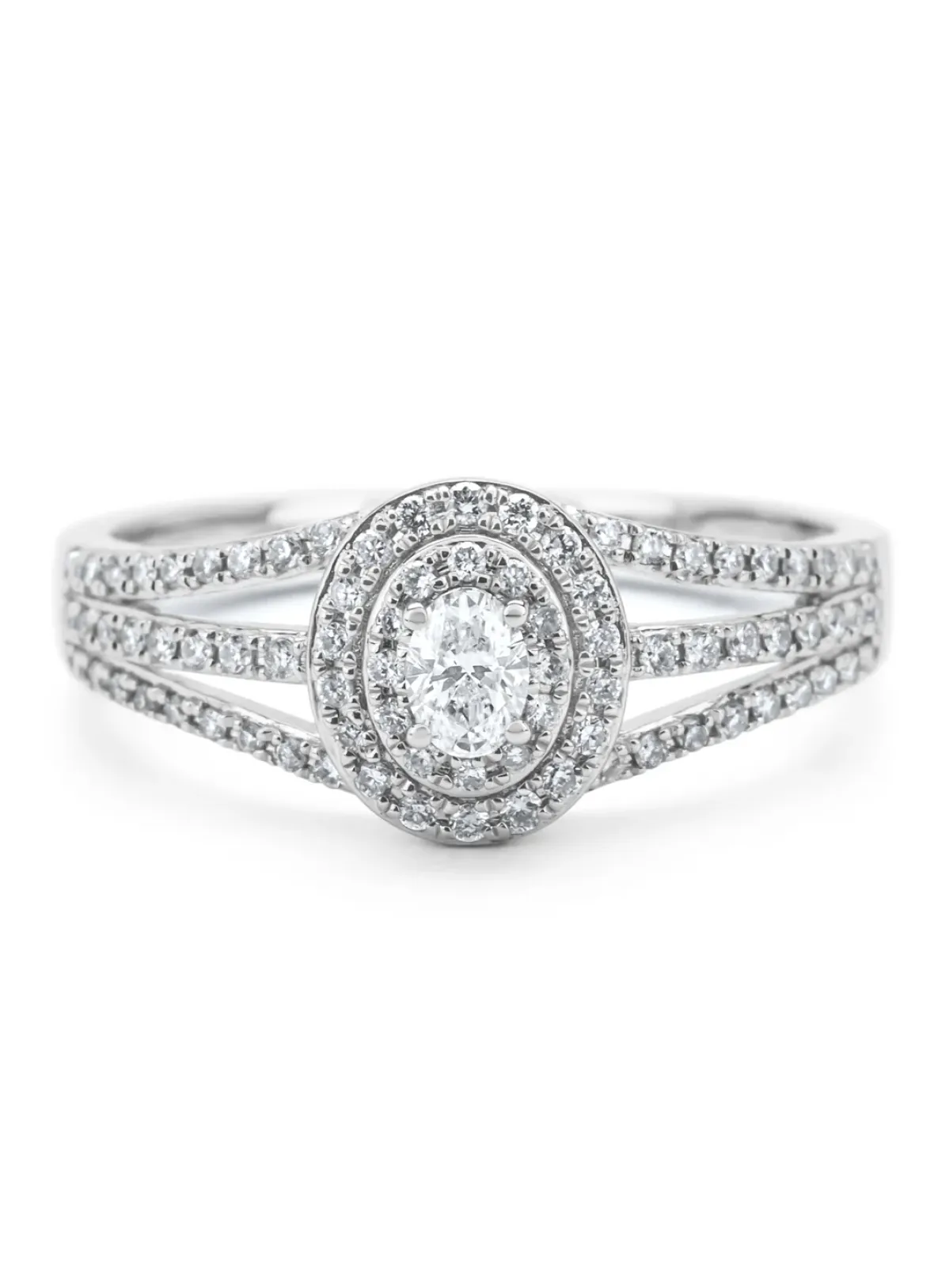 Diamond Point Witgouden Ringen|Diamanten Ringen<Witgouden ring, 0.38 ct diamant, Petite Romance