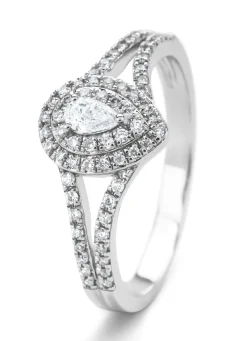 Diamond Point Witgouden Ringen|Diamanten Ringen<Witgouden ring, 0.32 ct diamant, Petite Romance
