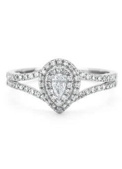 Diamond Point Witgouden Ringen|Diamanten Ringen<Witgouden ring, 0.32 ct diamant, Petite Romance