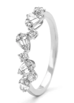 Diamond Point Witgouden Ringen|Diamanten Ringen<Witgouden ring, 0.37 ct diamant, Petite Romance