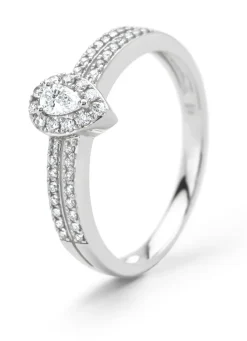 Diamond Point Witgouden Ringen|Diamanten Ringen<Witgouden ring, 0.25 ct diamant, Petite Romance