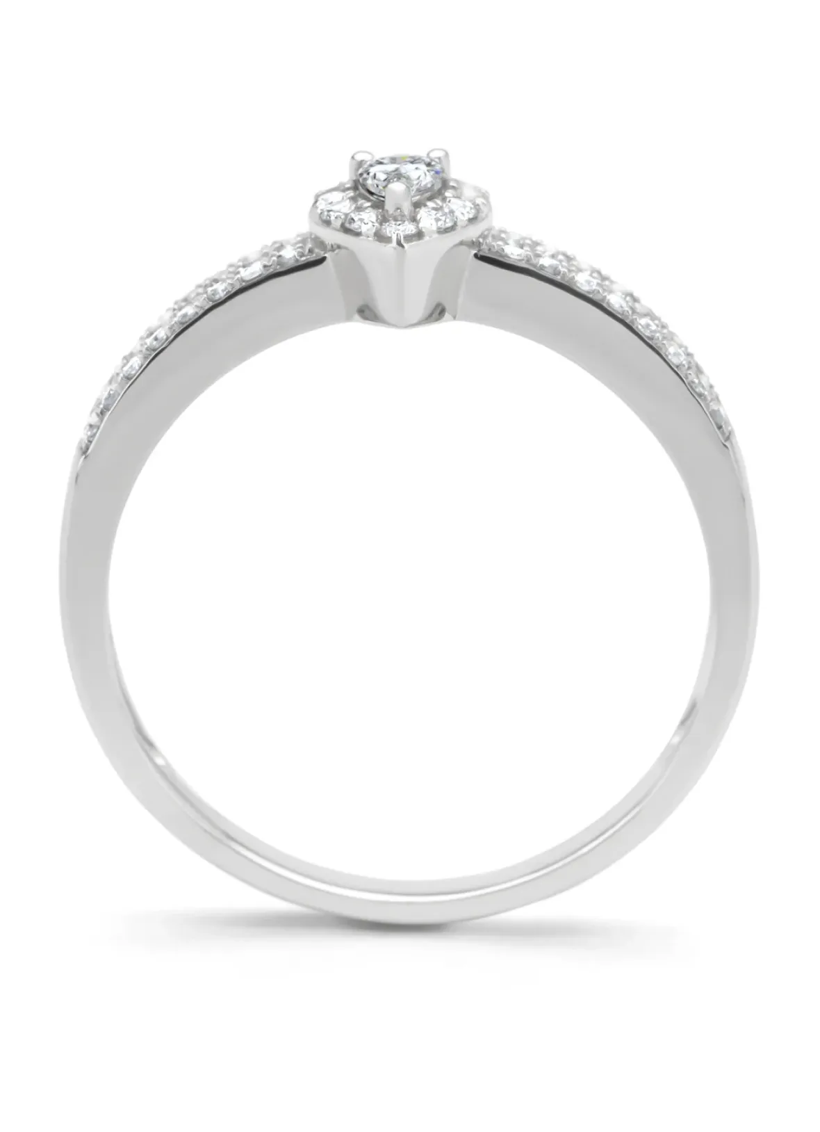 Diamond Point Witgouden Ringen|Diamanten Ringen<Witgouden ring, 0.25 ct diamant, Petite Romance