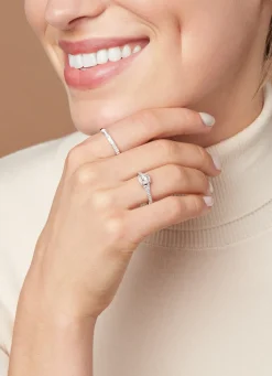 Diamond Point Witgouden Ringen|Diamanten Ringen<Witgouden ring, 0.09 ct diamant, Since 1904