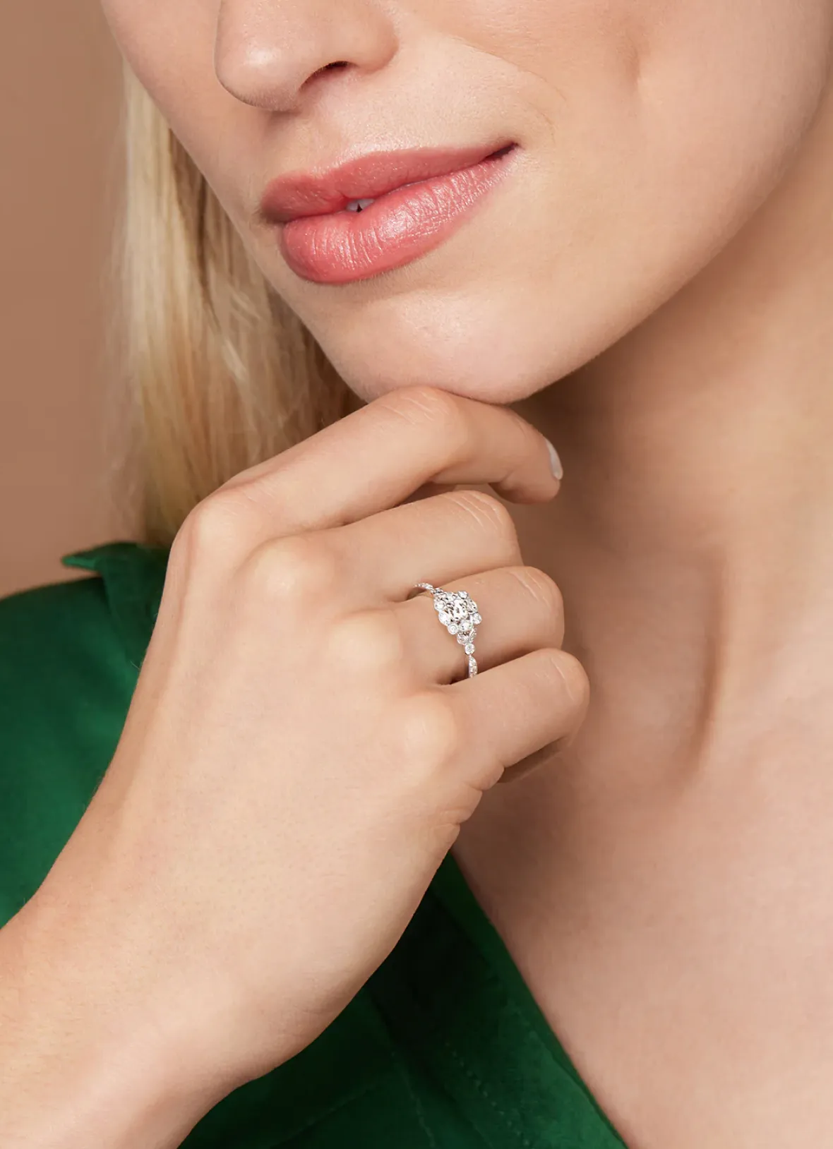 Diamond Point Witgouden Ringen|Diamanten Ringen<Witgouden ring, 0.37 ct diamant, Since 1904