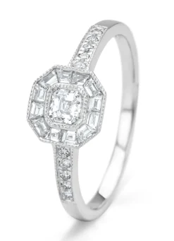 Diamond Point Witgouden Ringen|Diamanten Ringen<Witgouden ring, 0.55 ct diamant, Since 1904