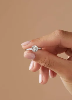 Diamond Point Witgouden Ringen|Diamanten Ringen<Witgouden ring, 0.55 ct diamant, Since 1904
