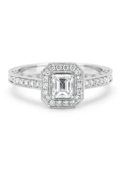 Diamond Point Witgouden Ringen|Diamanten Ringen<Witgouden ring, 0.53 ct diamant, Since 1904