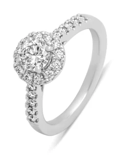 Diamond Point Witgouden Ringen|Diamanten Ringen<Witgouden ring, 0.86 ct diamant, Solitair