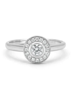 Diamond Point Witgouden Ringen|Diamanten Ringen<Witgouden ring, 0.32 ct diamant, Solitair