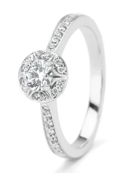 Diamond Point Witgouden Ringen|Diamanten Ringen<Witgouden ring, 0.46 ct diamant, Solitair