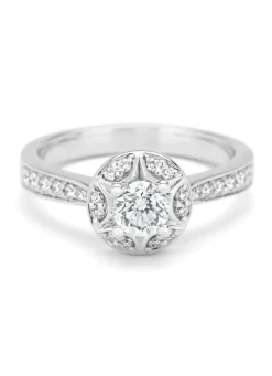 Diamond Point Witgouden Ringen|Diamanten Ringen<Witgouden ring, 0.71 ct diamant, Solitair