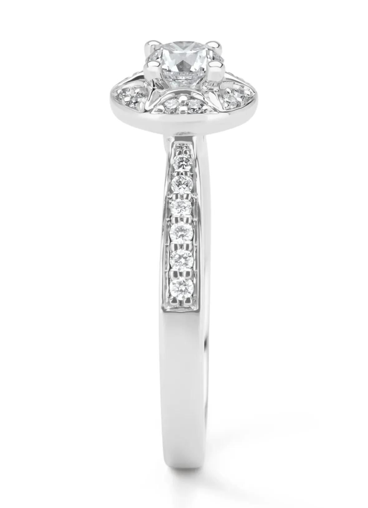 Diamond Point Witgouden Ringen|Diamanten Ringen<Witgouden ring, 0.71 ct diamant, Solitair
