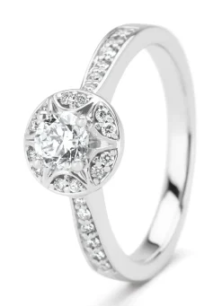 Diamond Point Witgouden Ringen|Diamanten Ringen<Witgouden ring, 0.57 ct diamant, Solitair