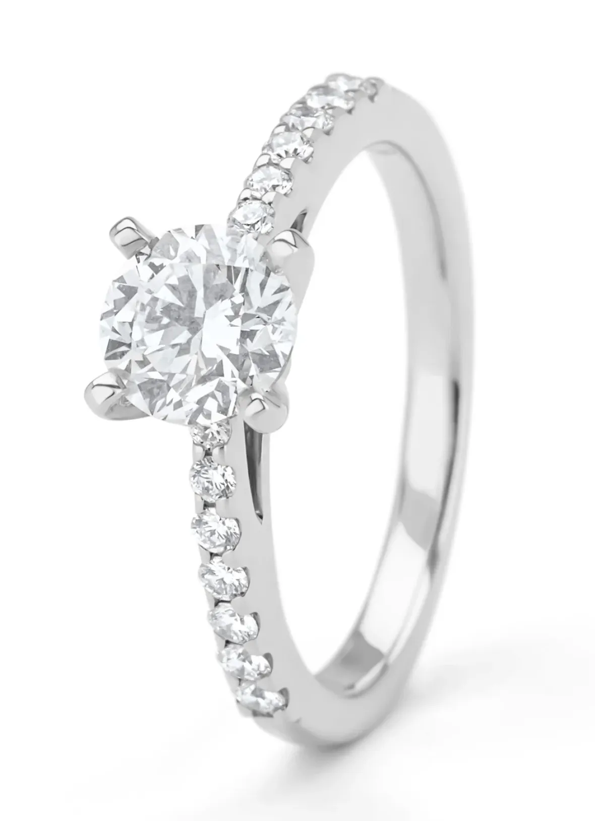 Diamond Point Witgouden Ringen<Witgouden ring, 1.25 ct diamant, Solitair