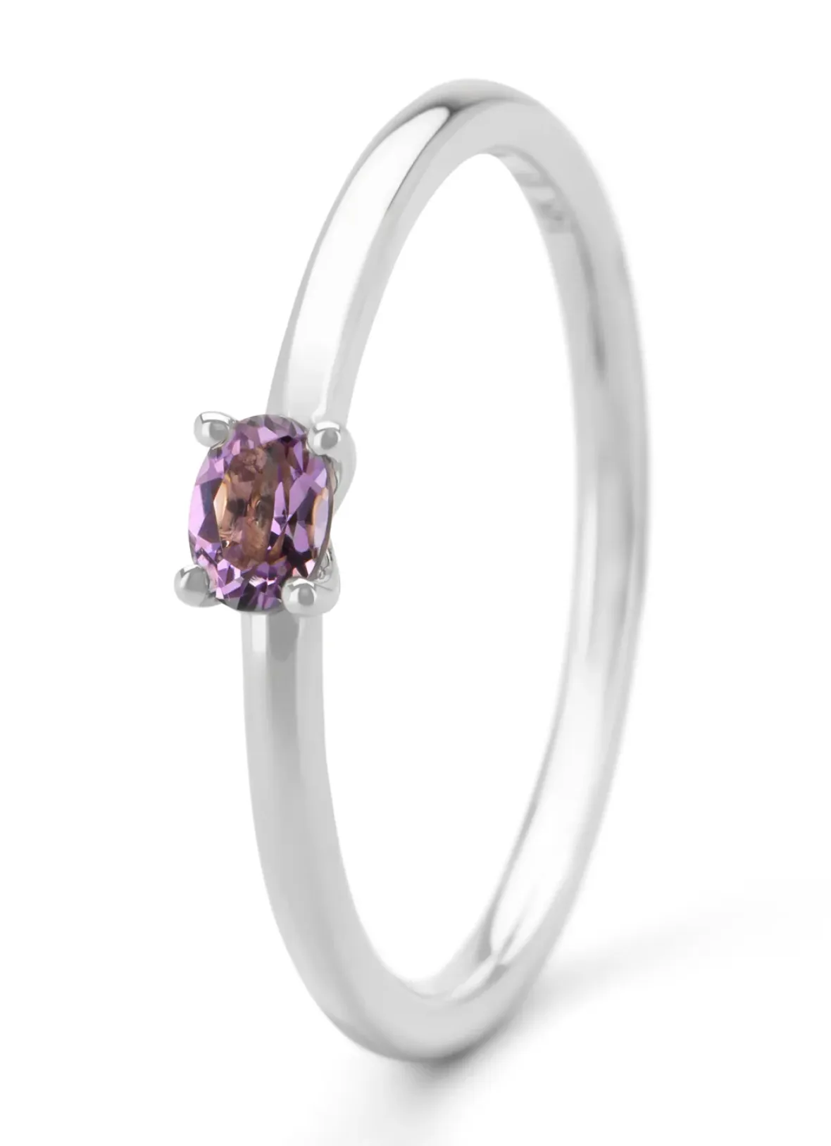 Diamond Point Witgouden Ringen|Ringen Met Kleurstenen<Witgouden ring, 0.14 ct paarse amethist, Joy
