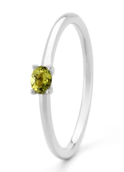 Diamond Point Witgouden Ringen|Ringen Met Kleurstenen<Witgouden ring, 0.19 ct peridoot, Joy