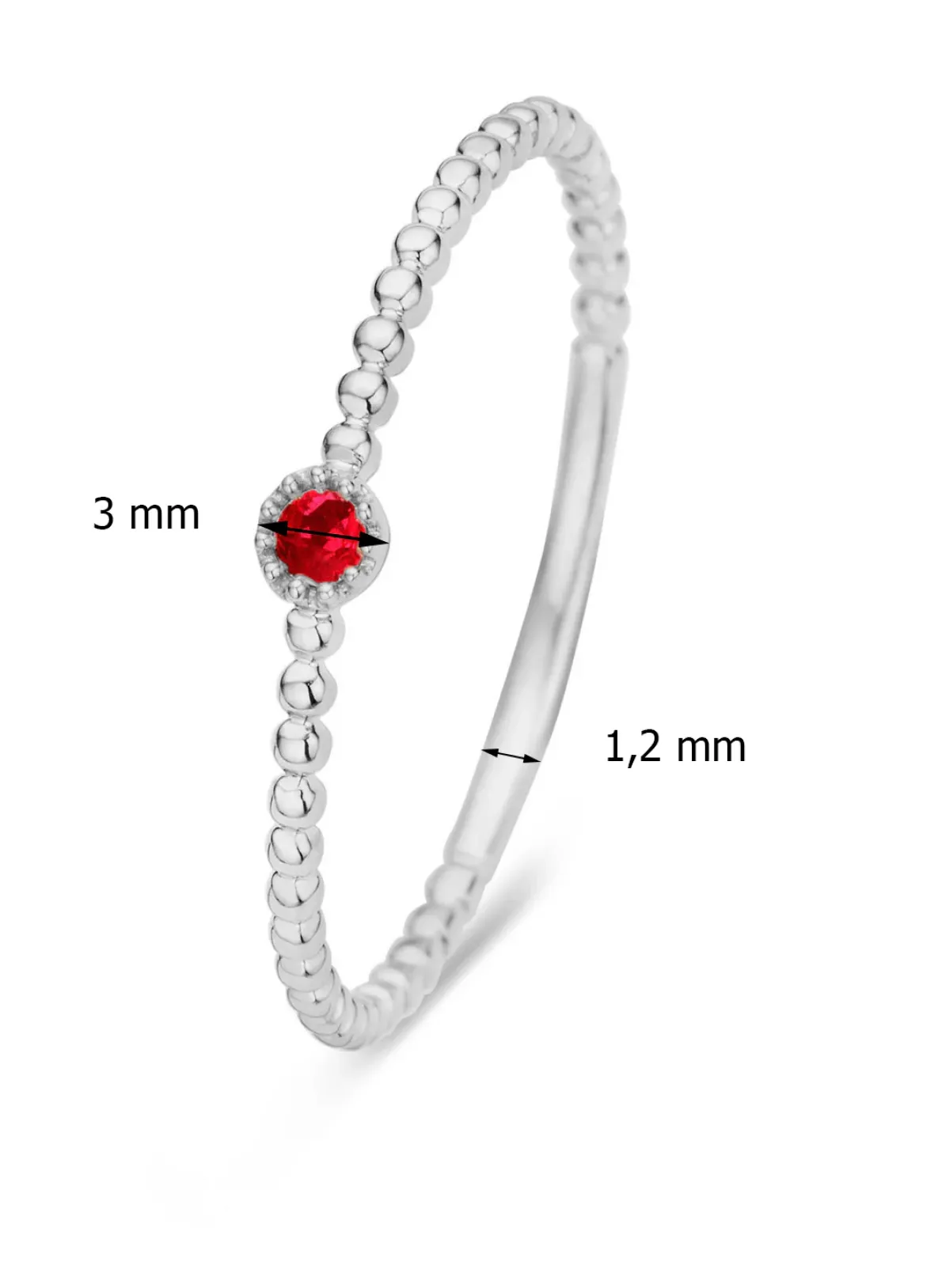 Diamond Point Witgouden Ringen|Ringen Met Kleurstenen<Witgouden ring, 0.05 ct robijn, Joy