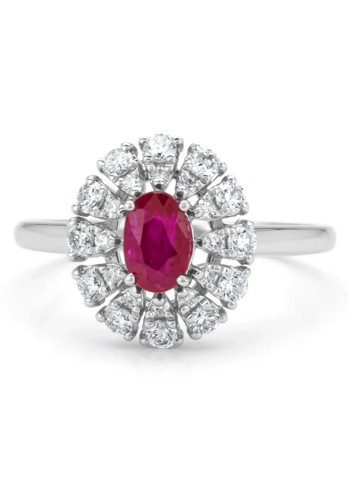 Diamond Point Witgouden Ringen|Ringen Met Kleurstenen<Witgouden ring, 0.63 ct robijn, Majestic