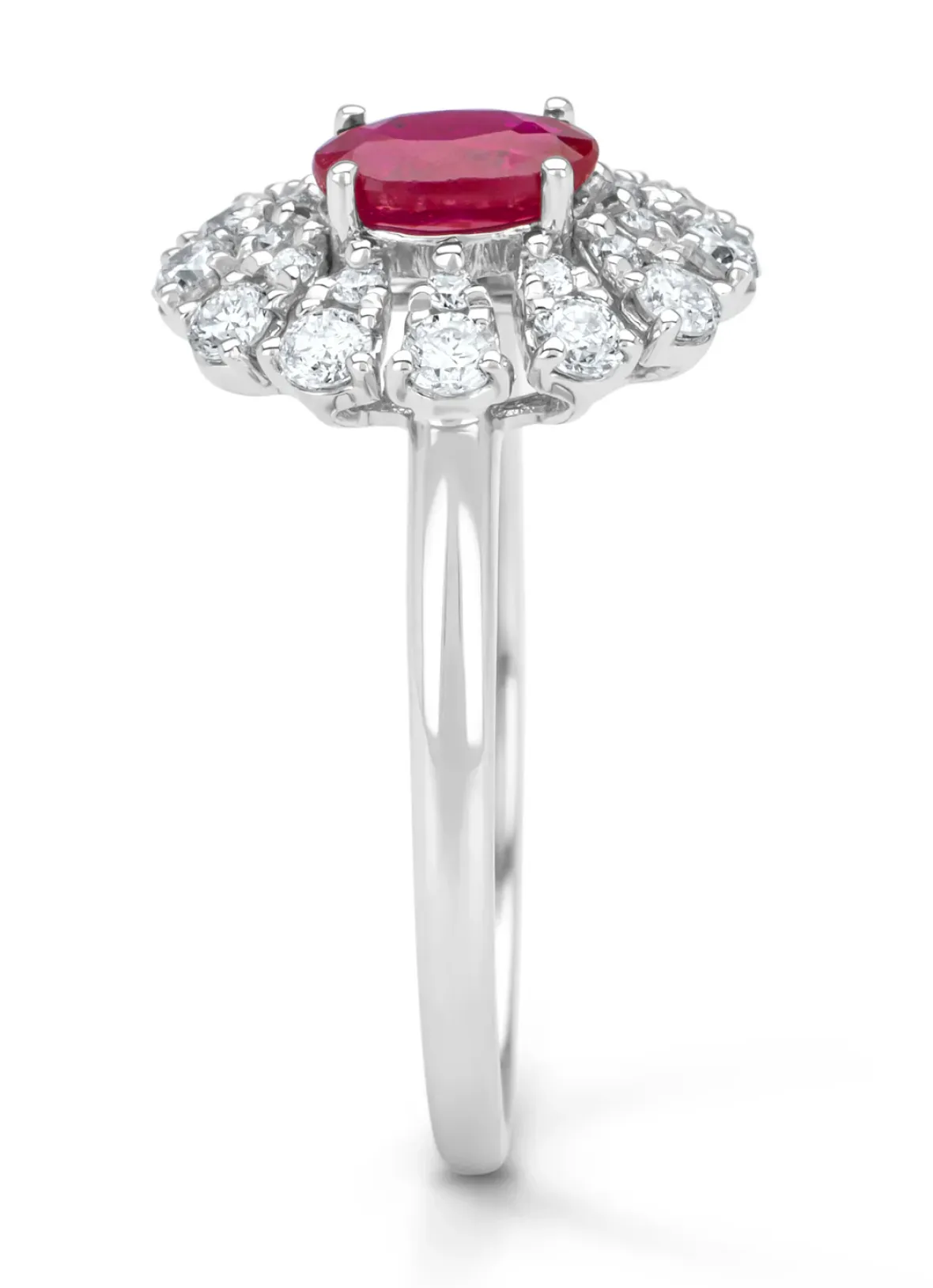 Diamond Point Witgouden Ringen|Ringen Met Kleurstenen<Witgouden ring, 0.63 ct robijn, Majestic