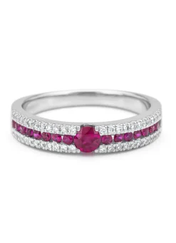 Diamond Point Witgouden Ringen|Ringen Met Kleurstenen<Witgouden ring, 0.38 ct robijn, Majestic