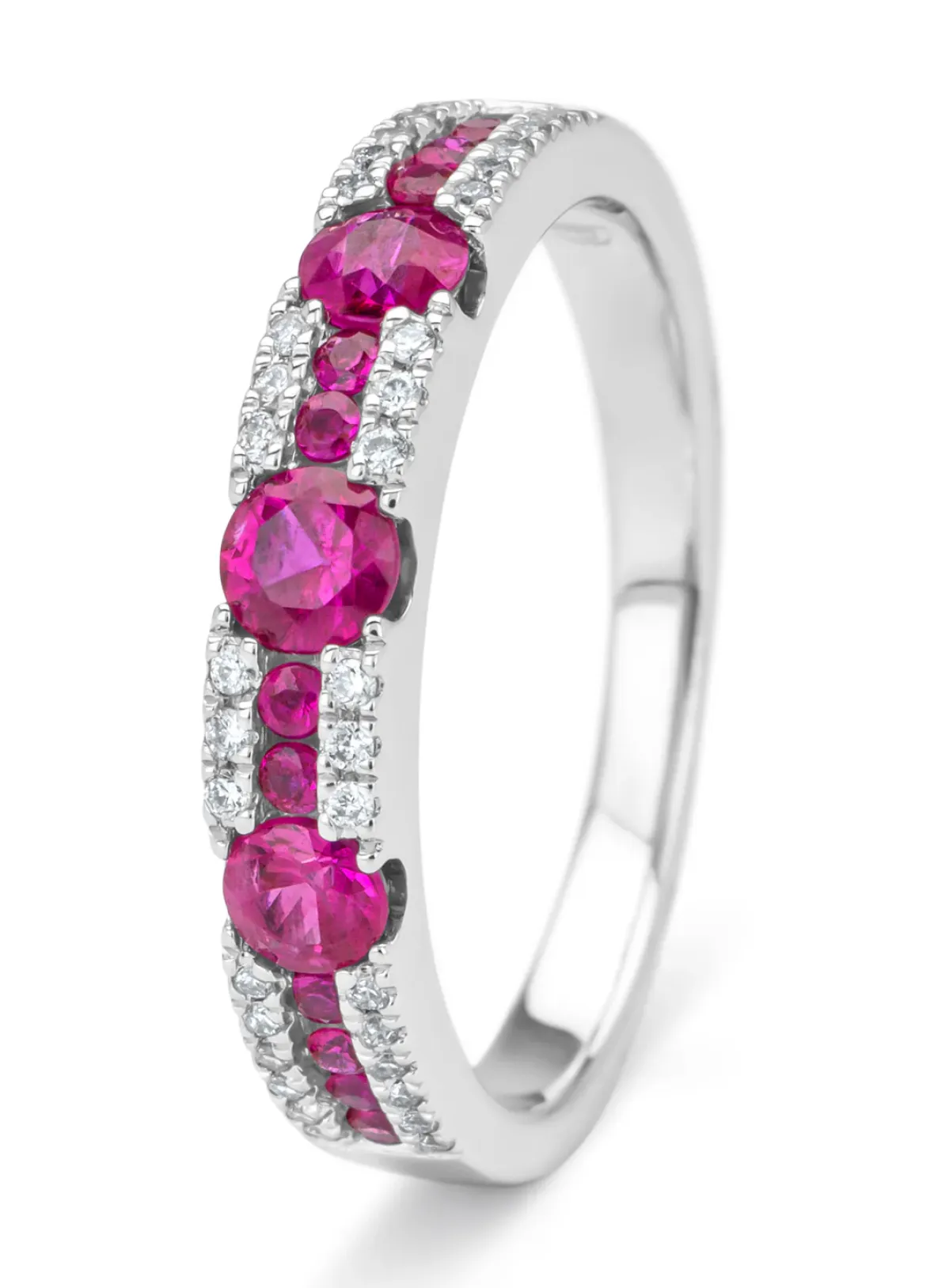Diamond Point Witgouden Ringen|Ringen Met Kleurstenen<Witgouden ring, 0.72 ct robijn, Majestic