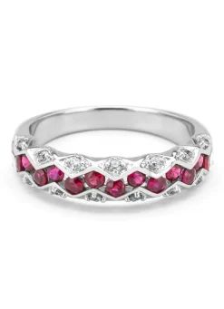 Diamond Point Witgouden Ringen|Ringen Met Kleurstenen<Witgouden ring, 0.68 ct robijn, Majestic