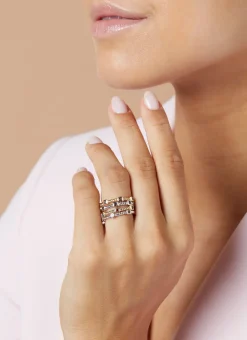 Diamond Point Witgouden Ringen|Ringen Met Kleurstenen<Witgouden ring, 0.04 ct rozenkwarts, Ensemble
