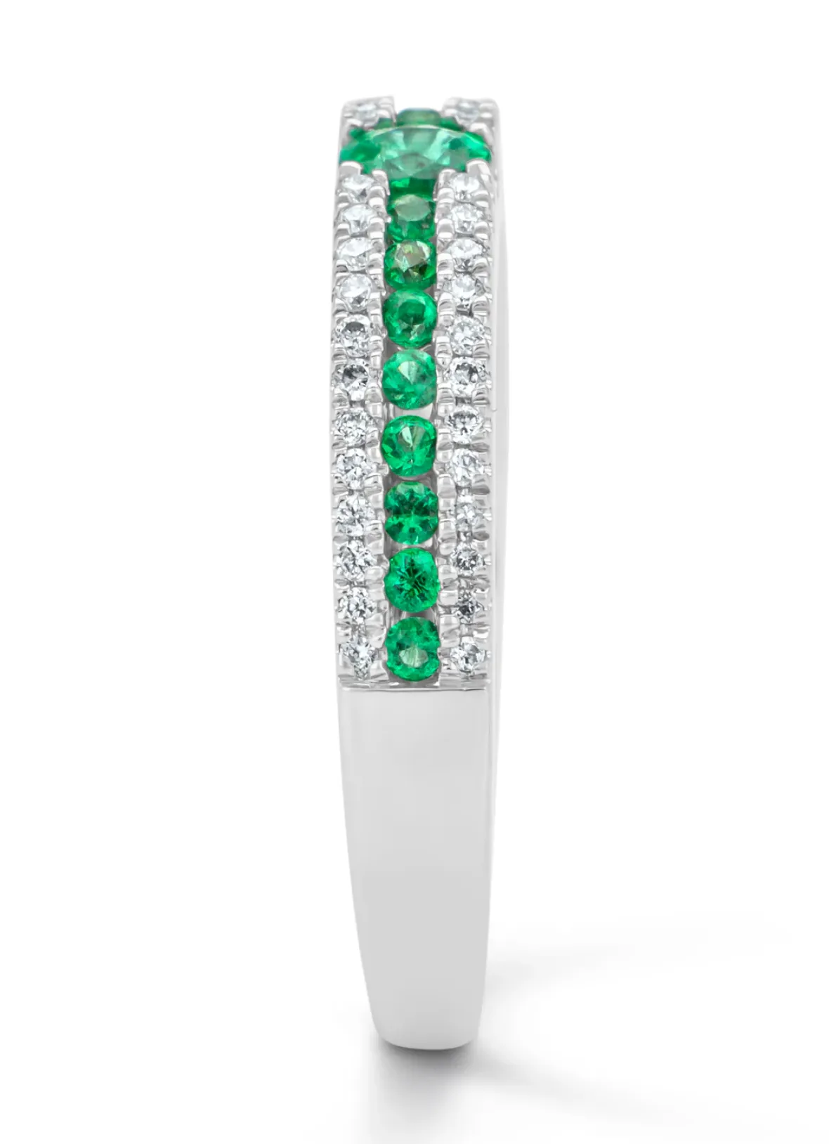 Diamond Point Witgouden Ringen|Ringen Met Kleurstenen<Witgouden ring, 0.36 ct smaragd, Majestic