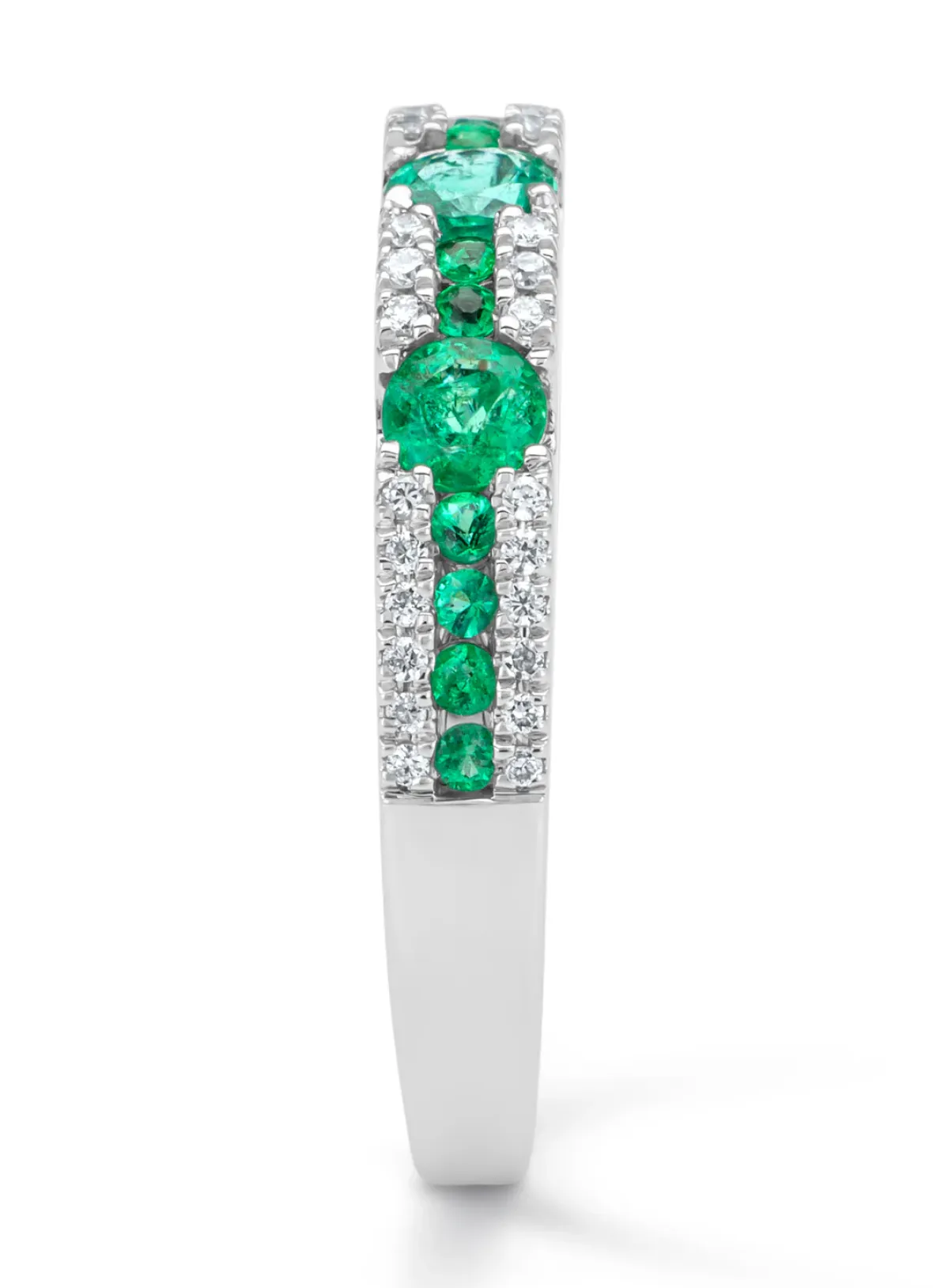 Diamond Point Witgouden Ringen|Ringen Met Smaragd<Witgouden ring, 0.57 ct smaragd, Majestic