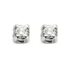 Diamond Point Solitair C|Solitair Classic<Witgouden solitair oorstekers, 0.04 ct diamant, Groeibriljant