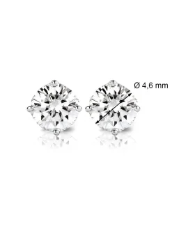 Diamond Point Solitair C|Solitair Classic<Witgouden solitair oorstekers, 0.76 ct diamant, Groeibriljant